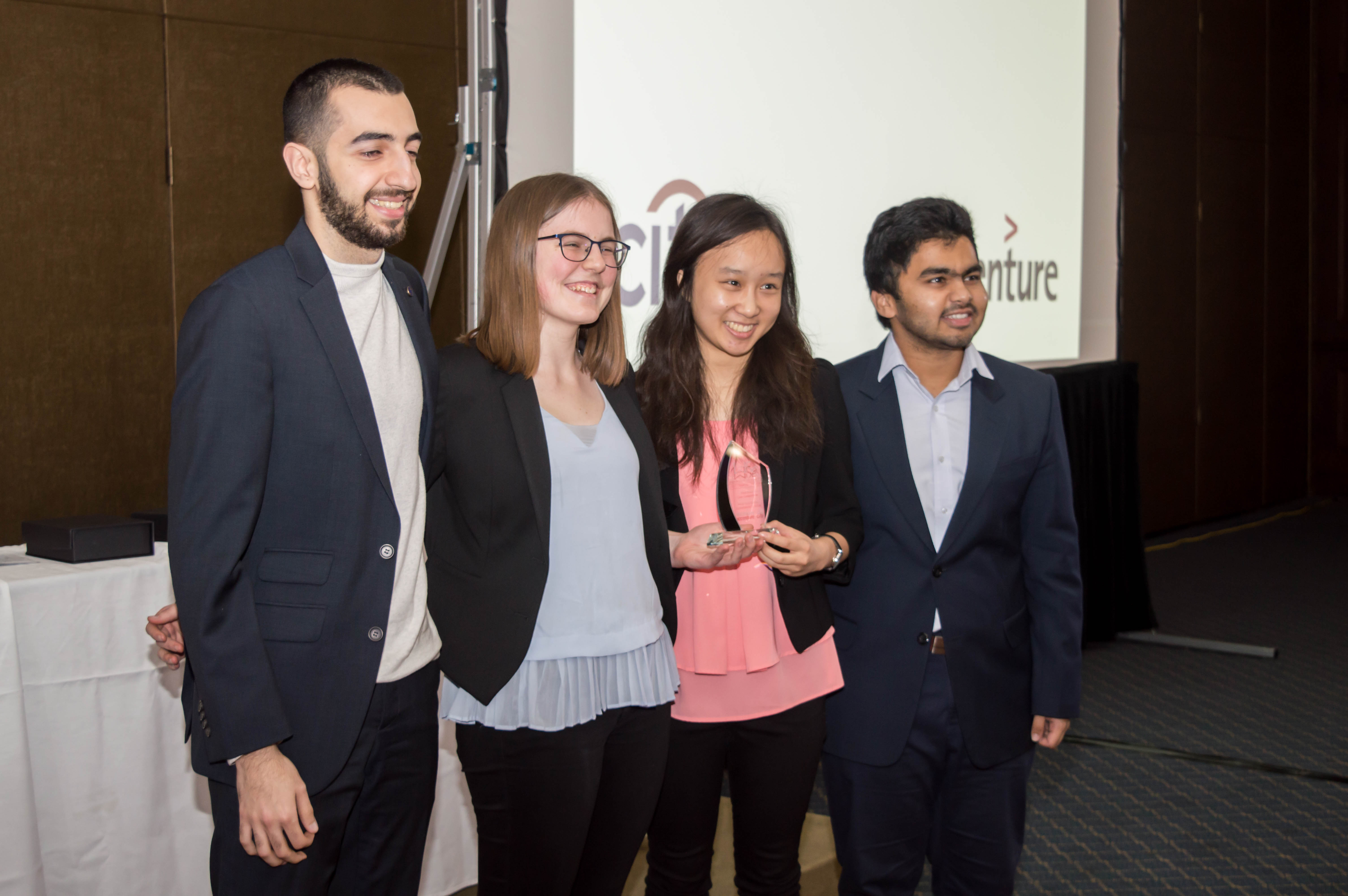 Winning team of Accenture case competition